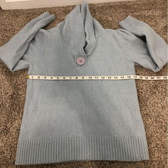 PRIA Lambswool Sweater Women's Size Large Blue Pullover Angora Rabbit Hair - Picture 3 of 9